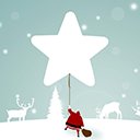 Santa Claus with STAR | Christmas Tree | Deer  screen for extension Chrome web store in OffiDocs Chromium
