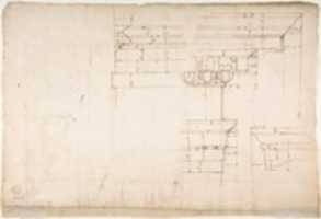 বিনামূল্যে ডাউনলোড করুন Santa Maria Maggiore, Sforza Chapel, elevation (recto) Unknown, entablature, partial cornice, and colum or pilaster base profile (verso) বিনামূল্যে ফটো বা ছবি GIMP অনলাইন ইমেজ এডিটর দিয়ে সম্পাদনা করতে হবে