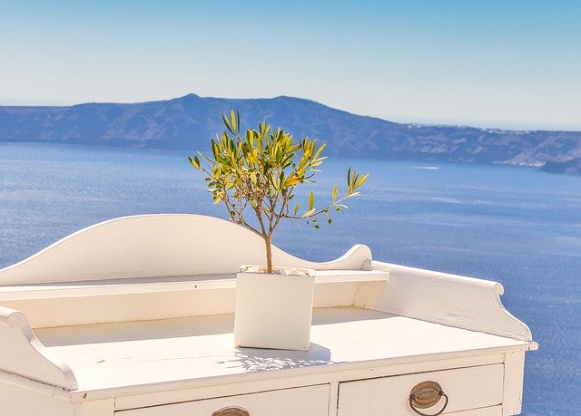 تنزيل صورة مجانية لعطلة جزيرة سانتوريني اليونانية مجانًا ليتم تحريرها باستخدام محرر الصور المجاني على الإنترنت GIMP