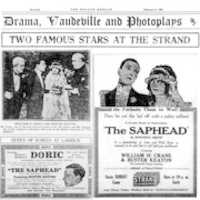 Free download Saphead (1920) Newspaper Advert free photo or picture to be edited with GIMP online image editor