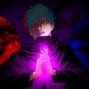 Satoru Gojo With Red and Blue Circles Live Wallpaper  screen for extension Chrome web store in OffiDocs Chromium