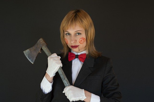 Free download saw halloween cosplay axe makeup free picture to be edited with GIMP free online image editor