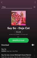 Free download Say So - Doja Cat [Spotify Playlist] On March 13, 2020 free photo or picture to be edited with GIMP online image editor