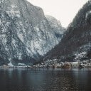 Scenic Winter View of Hallstatt in Austria  screen for extension Chrome web store in OffiDocs Chromium