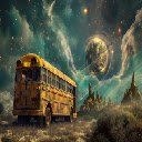 School Bus Interplanetary Journey Live Wallpaper  screen for extension Chrome web store in OffiDocs Chromium