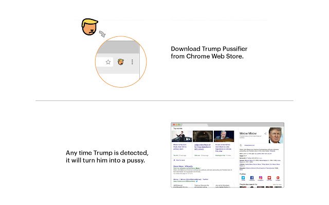 [Trump Pussifier]  from Chrome web store to be run with OffiDocs Chromium online