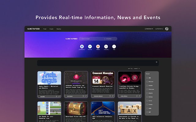 0xMetafeed Blockchain Feed Crypto Browser dari toko web Chrome untuk dijalankan dengan OffiDocs Chromium online
