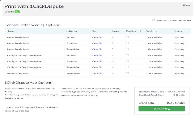 1ClickDispute  from Chrome web store to be run with OffiDocs Chromium online