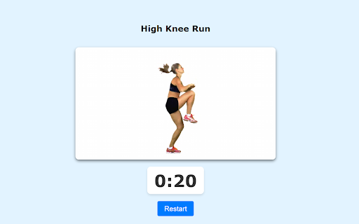 1 Minute Workout  from Chrome web store to be run with OffiDocs Chromium online