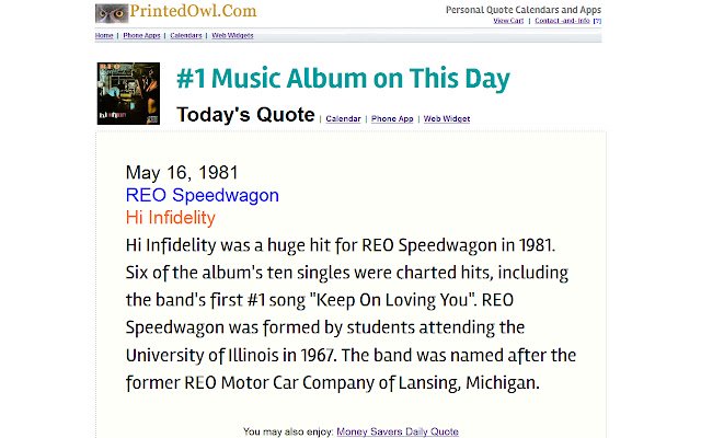 آلبوم موسیقی شماره 1 در این روز از فروشگاه وب Chrome برای اجرای آنلاین با OffiDocs Chromium