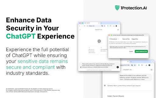 1Protection.AI DLP Browser Extension  from Chrome web store to be run with OffiDocs Chromium online