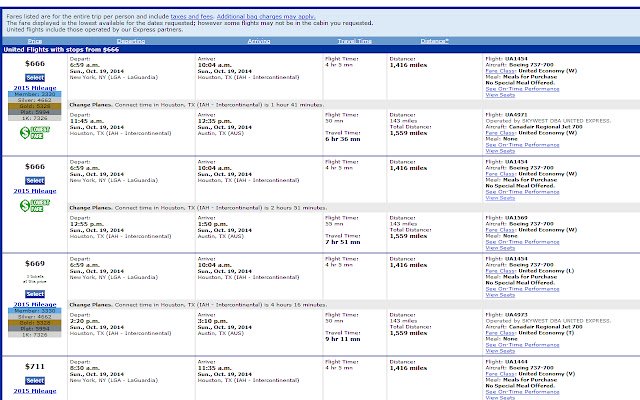 La visualización de kilometraje de 2015 en United.Com desde la tienda web de Chrome se ejecutará con OffiDocs Chromium en línea