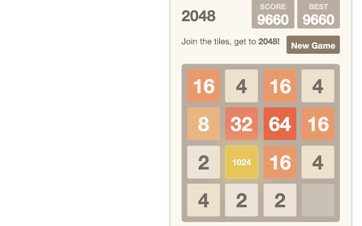 2048  from Chrome web store to be run with OffiDocs Chromium online