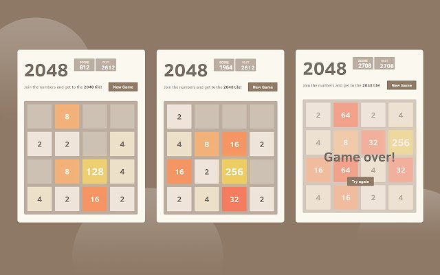 2048 Puzzle Game Chrome  from Chrome web store to be run with OffiDocs Chromium online