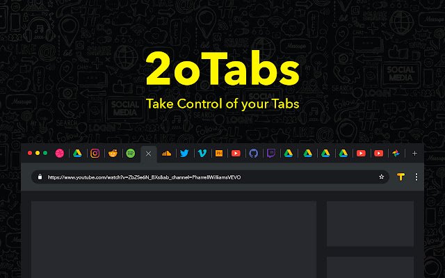 20 Tabs Simple Tab Manager  from Chrome web store to be run with OffiDocs Chromium online