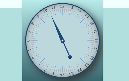 24 h analog watch  from Chrome web store to be run with OffiDocs Chromium online