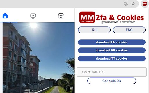 2fa and Cookies  from Chrome web store to be run with OffiDocs Chromium online
