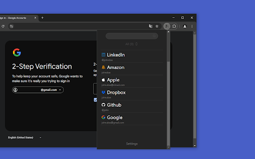 2FAuth (beta) from Chrome web store to be run with OffiDocs Chromium online 2FAuth (beta) from Chrome web store to be run with OffiDocs Chromium online