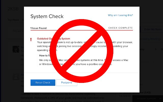 2KSB Schakel Systeemcontrole uit vanuit de Chrome-webwinkel om deze uit te voeren met OffiDocs Chromium online