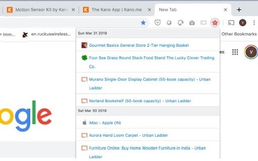 30DayBookmarks  from Chrome web store to be run with OffiDocs Chromium online
