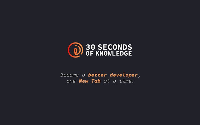 30 Seconds of Knowledge de Chrome web store para ejecutarse con OffiDocs Chromium en línea