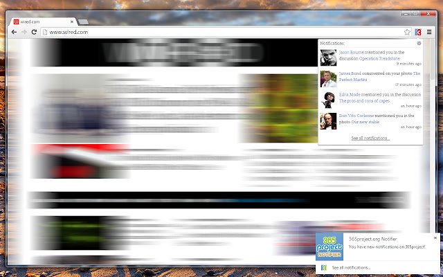 365project.org Notifier din magazinul web Chrome va fi rulat cu OffiDocs Chromium online