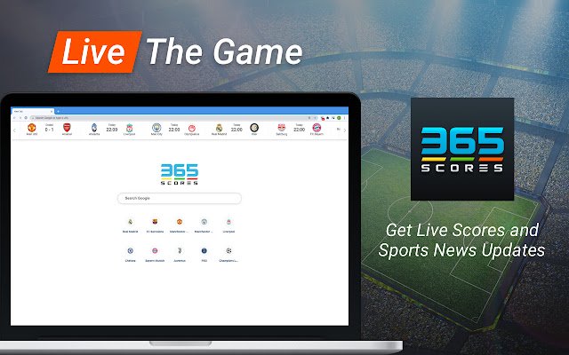 Les résultats en direct et les actualités sportives de 365Scores depuis la boutique en ligne Chrome seront exécutés avec OffiDocs Chromium en ligne