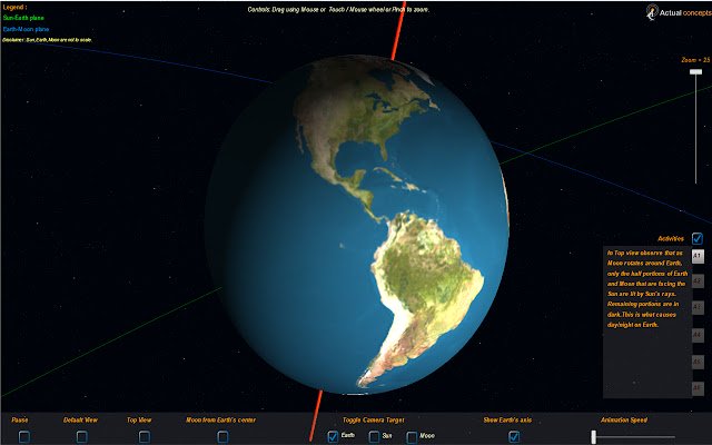 3D Earth Sun and Moon ze sklepu internetowego Chrome do uruchomienia z OffiDocs Chromium online