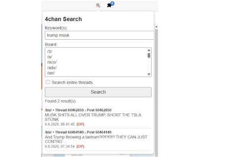 4chan Local Search  from Chrome web store to be run with OffiDocs Chromium online