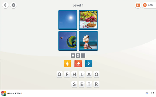 4 Pics 1 Word Discover the hidden word from four images!  from Chrome web store to be run with OffiDocs Chromium online