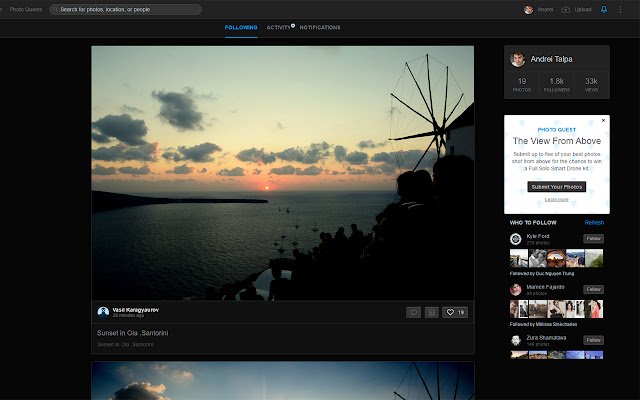 500px.com Dark Theme  from Chrome web store to be run with OffiDocs Chromium online