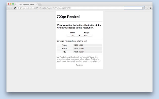 720p : redimensionnez ! de la boutique en ligne Chrome à exécuter avec OffiDocs Chromium en ligne
