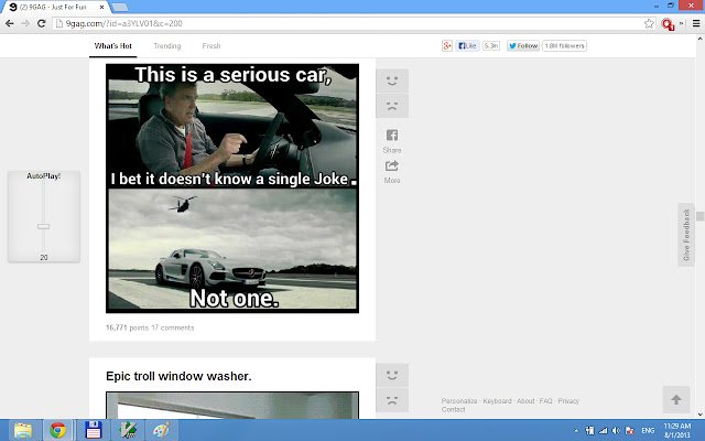 9gag AutoPlay จาก Chrome เว็บสโตร์ที่จะทำงานร่วมกับ OffiDocs Chromium ออนไลน์