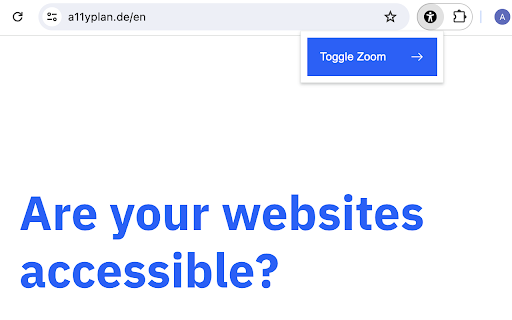A11YPLAN  from Chrome web store to be run with OffiDocs Chromium online