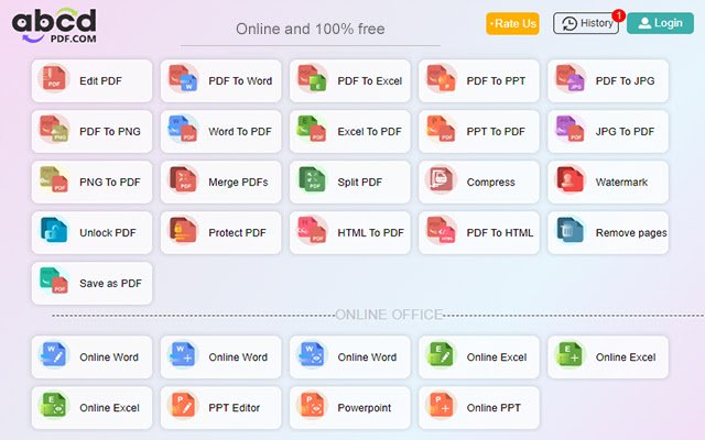 Abcd PDF  from Chrome web store to be run with OffiDocs Chromium online