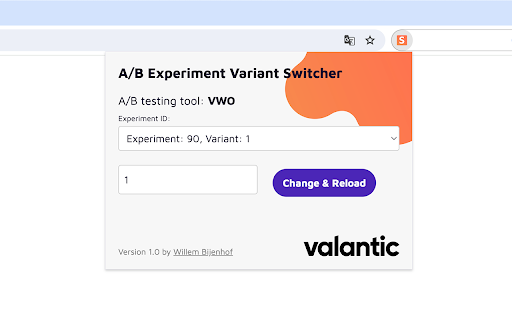 A/B Experiment Variant Switcher  from Chrome web store to be run with OffiDocs Chromium online