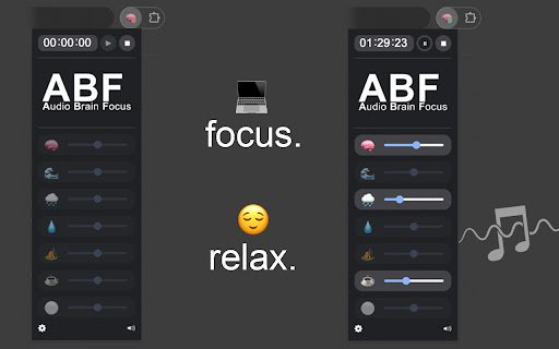 ABF (Audio Brain Focus)  from Chrome web store to be run with OffiDocs Chromium online