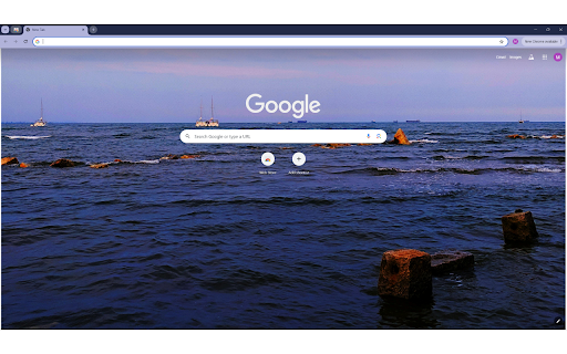 A Blue Seascape  from Chrome web store to be run with OffiDocs Chromium online