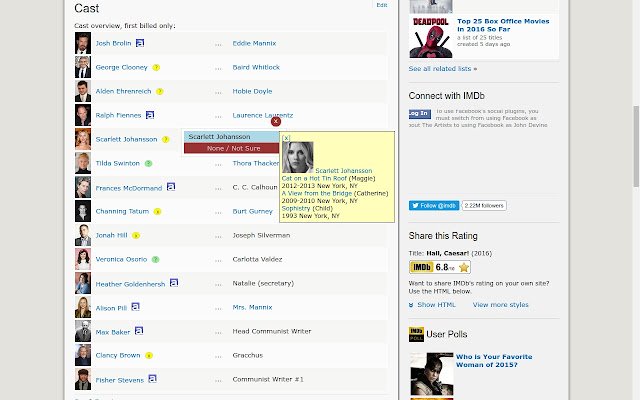 Etichetele AboutTheArtists Pe IMDB din magazinul web Chrome vor fi rulate cu OffiDocs Chromium online