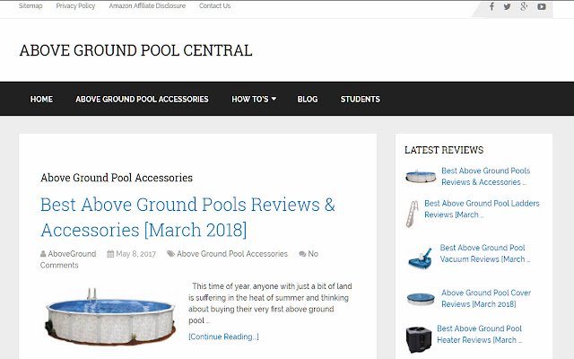 Above Ground Pool Central  from Chrome web store to be run with OffiDocs Chromium online