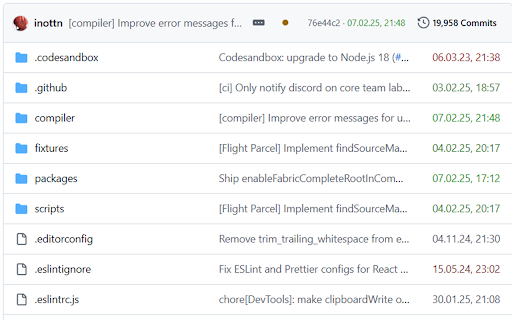 Absolute dates on GitHub  from Chrome web store to be run with OffiDocs Chromium online