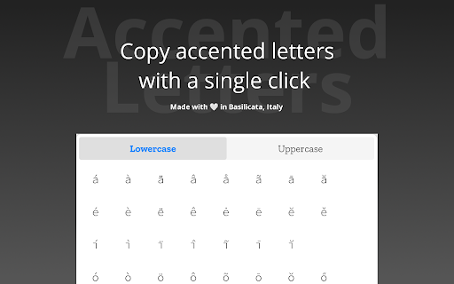 Accented Letters  from Chrome web store to be run with OffiDocs Chromium online