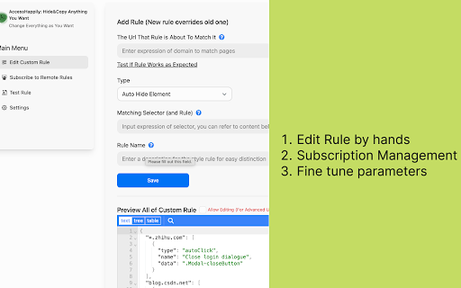 AccessHappily: HideCopy Anything You Want  from Chrome web store to be run with OffiDocs Chromium online