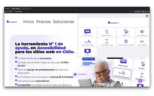 Accessibility  from Chrome web store to be run with OffiDocs Chromium online