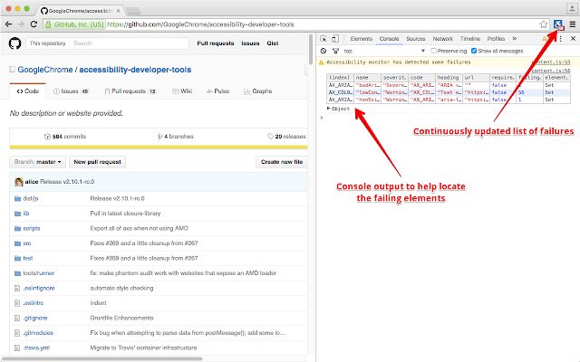 Monitor aksesibilitas dari toko web Chrome untuk dijalankan dengan OffiDocs Chromium online