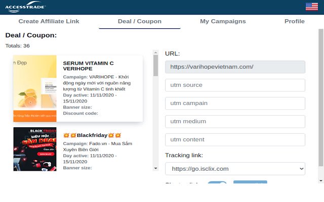 Accesstrade  from Chrome web store to be run with OffiDocs Chromium online