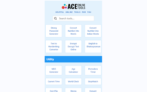 AceOnlineTools.com from Chrome web store to be run with OffiDocs Chromium online AceOnlineTools.com from Chrome web store to be run with OffiDocs Chromium online