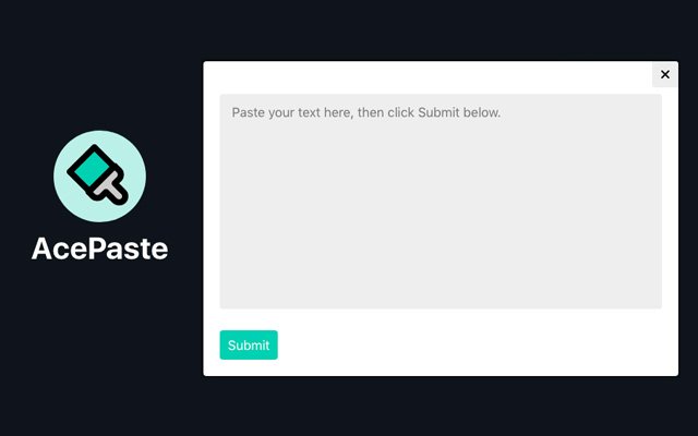 AcePaste  from Chrome web store to be run with OffiDocs Chromium online