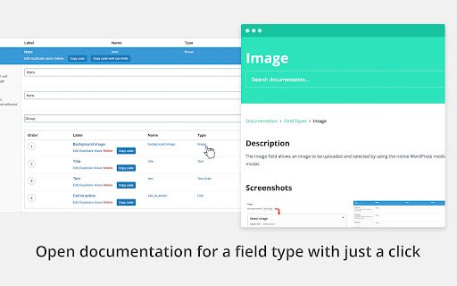 ACF Tools (With Fix for Copy Sub Fields)  from Chrome web store to be run with OffiDocs Chromium online