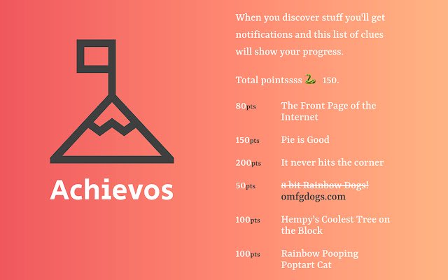 Achievos  from Chrome web store to be run with OffiDocs Chromium online
